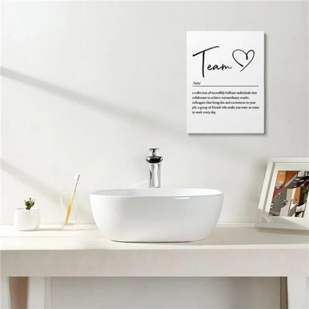 Teamwork Wall Art Framed Office Decor Definition Poster Motivational Print